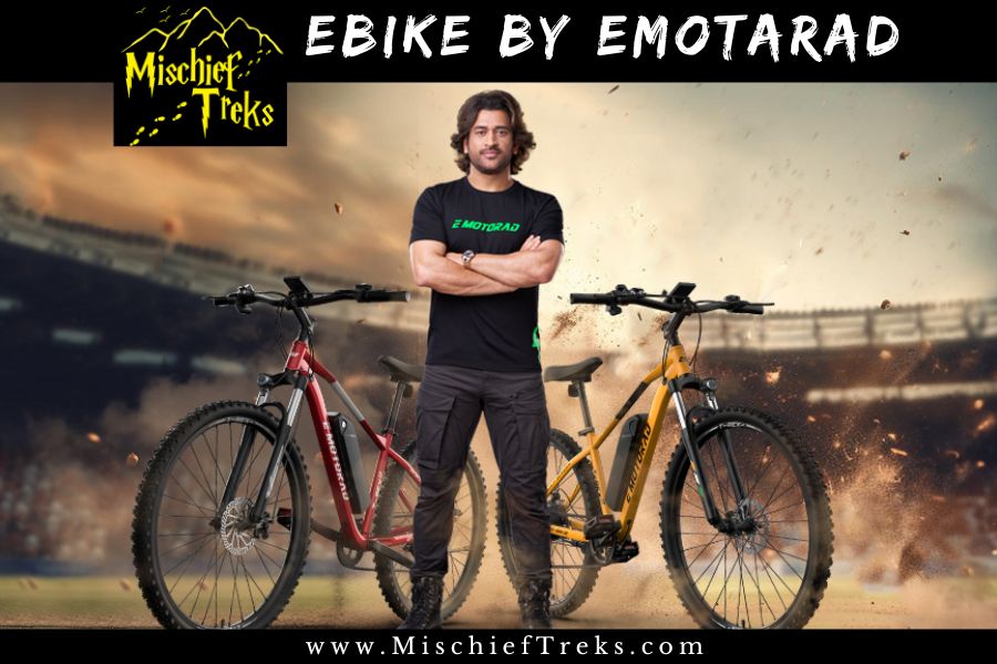 Ebike by Emotorad endorsed by MS Dhoni is available on rent for midnight cycling tour conducted by Mischief Treks in Mumbai.